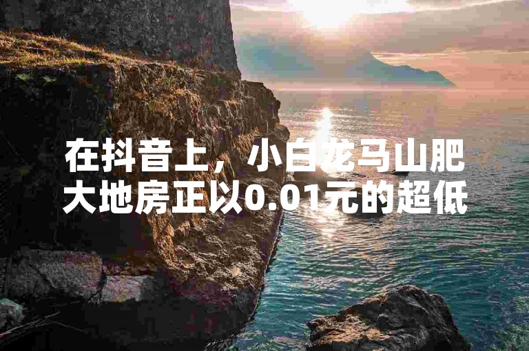 在抖音上，小白龙马山肥大地房正以0.01元的超低价格热卖，最新优惠活动火热进行中。