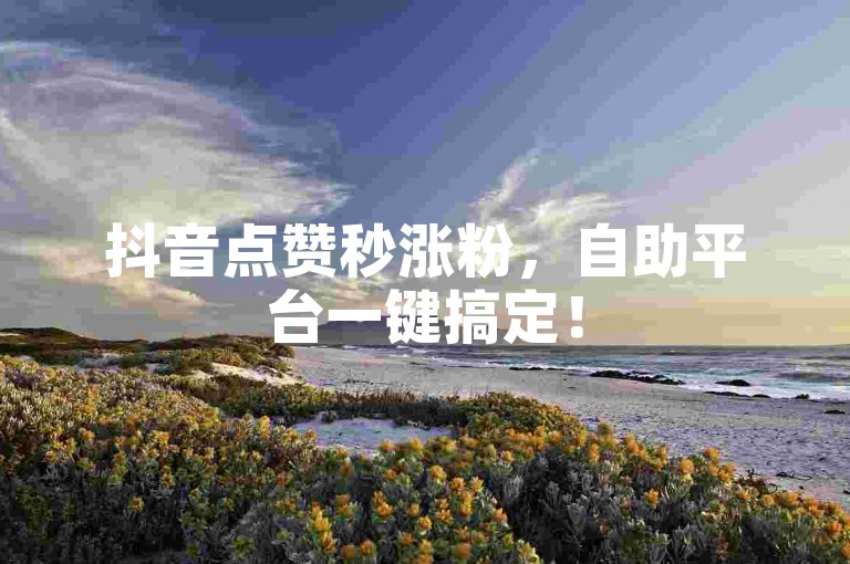抖音点赞秒涨粉，自助平台一键搞定！