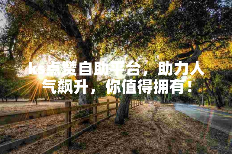 ks点赞自助平台，助力人气飙升，你值得拥有！