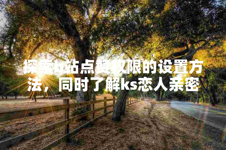 探索b站点赞权限的设置方法，同时了解ks恋人亲密度自助下单服务及抖音业务代理平台的功能。
