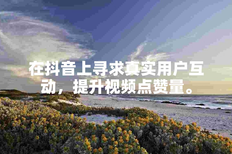 在抖音上寻求真实用户互动，提升视频点赞量。