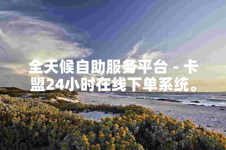 全天候自助服务平台 - 卡盟24小时在线下单系统。