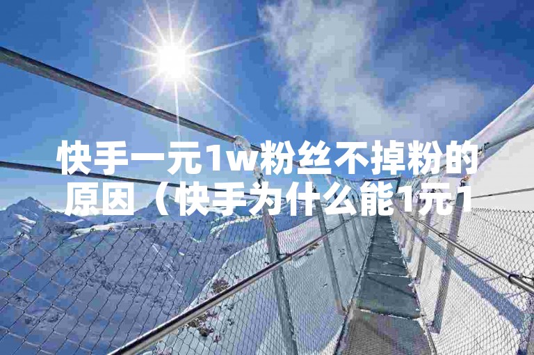 快手一元1w粉丝不掉粉的原因（快手为什么能1元1w粉丝高度稳定）